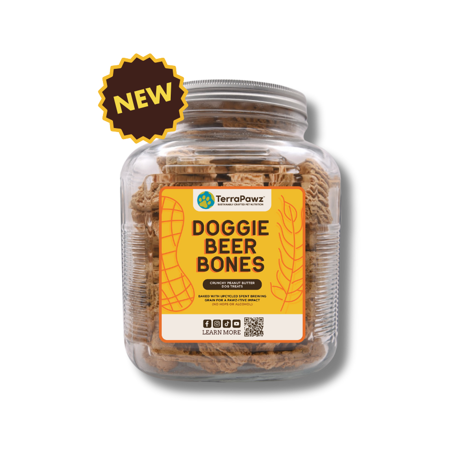 Treat Jar with Nutty Doggie Beer Bones